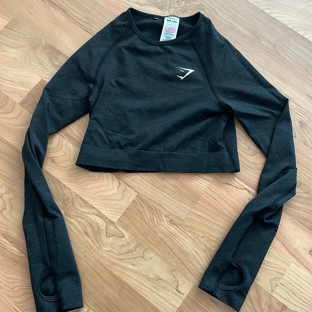 Gymshark Crop Top - Black Size S